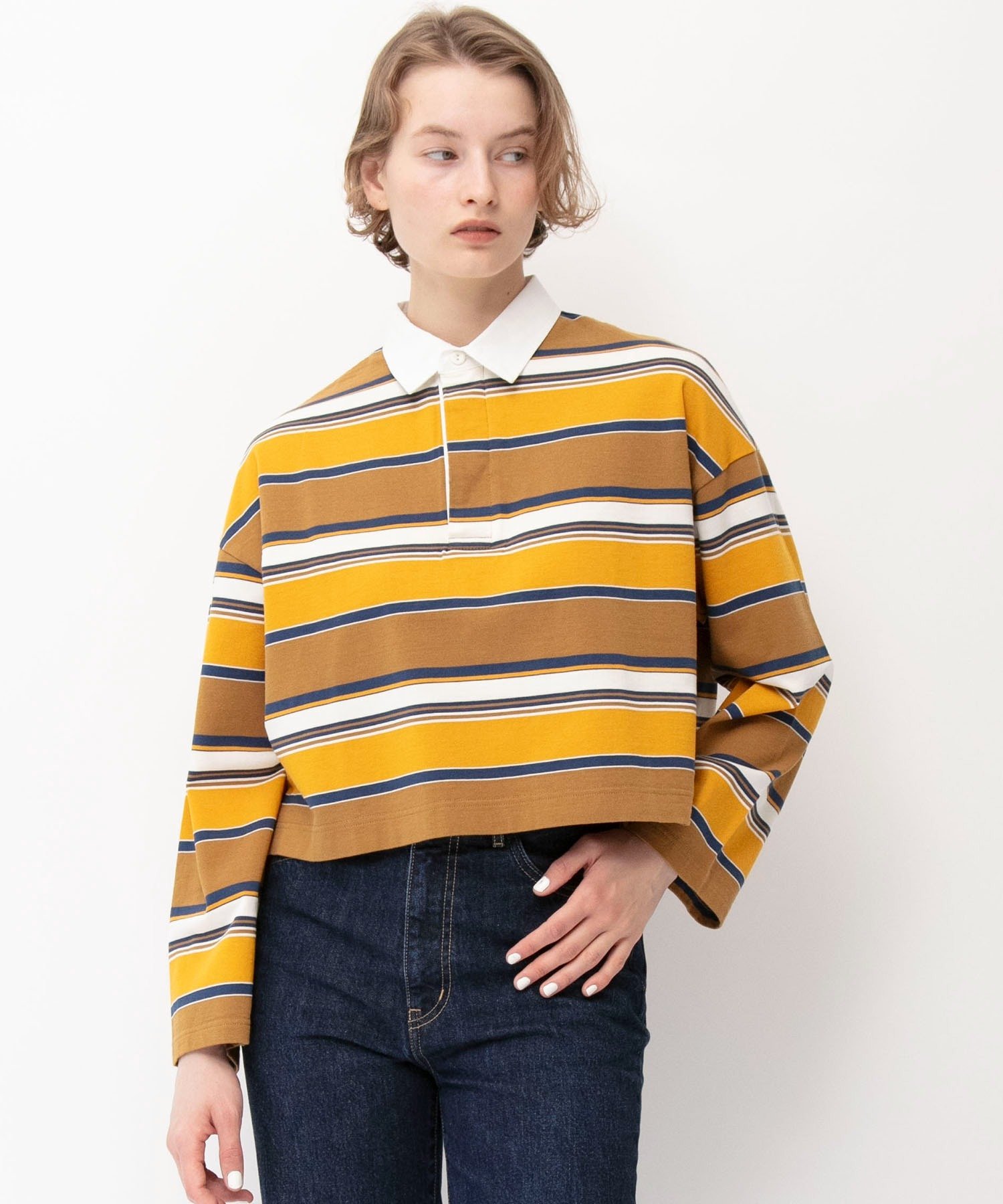 Johnbull Private labo ショートラガーシャツ ジョンブルプライベートラボ トップス カットソー・Tシャツ イエロー