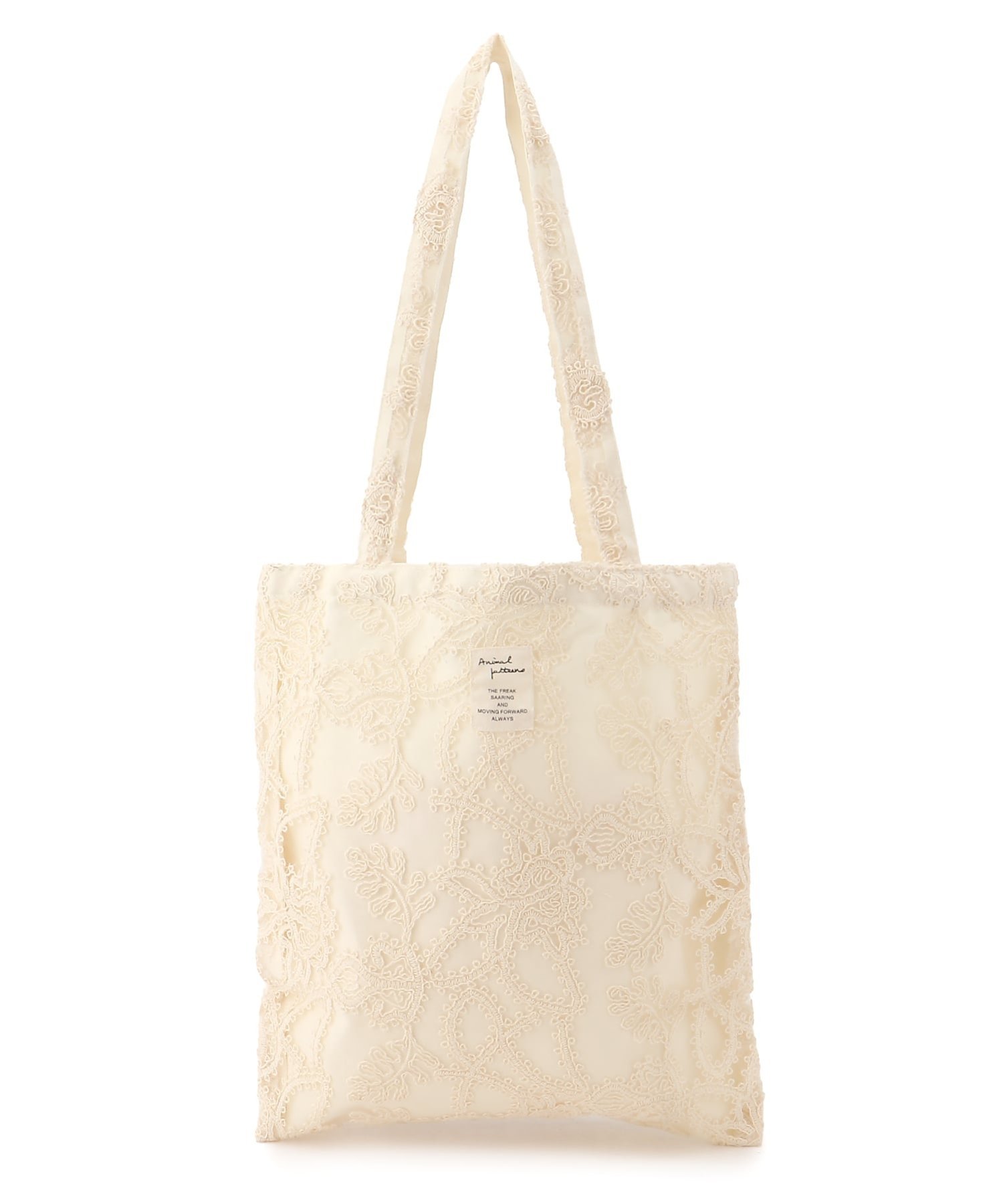 Mignonjour Mignonjour/(W)レーストートバッグ ミニョントレフル ルームヨンマルサンセレクティッド バッグ トートバッグ ホワイト
