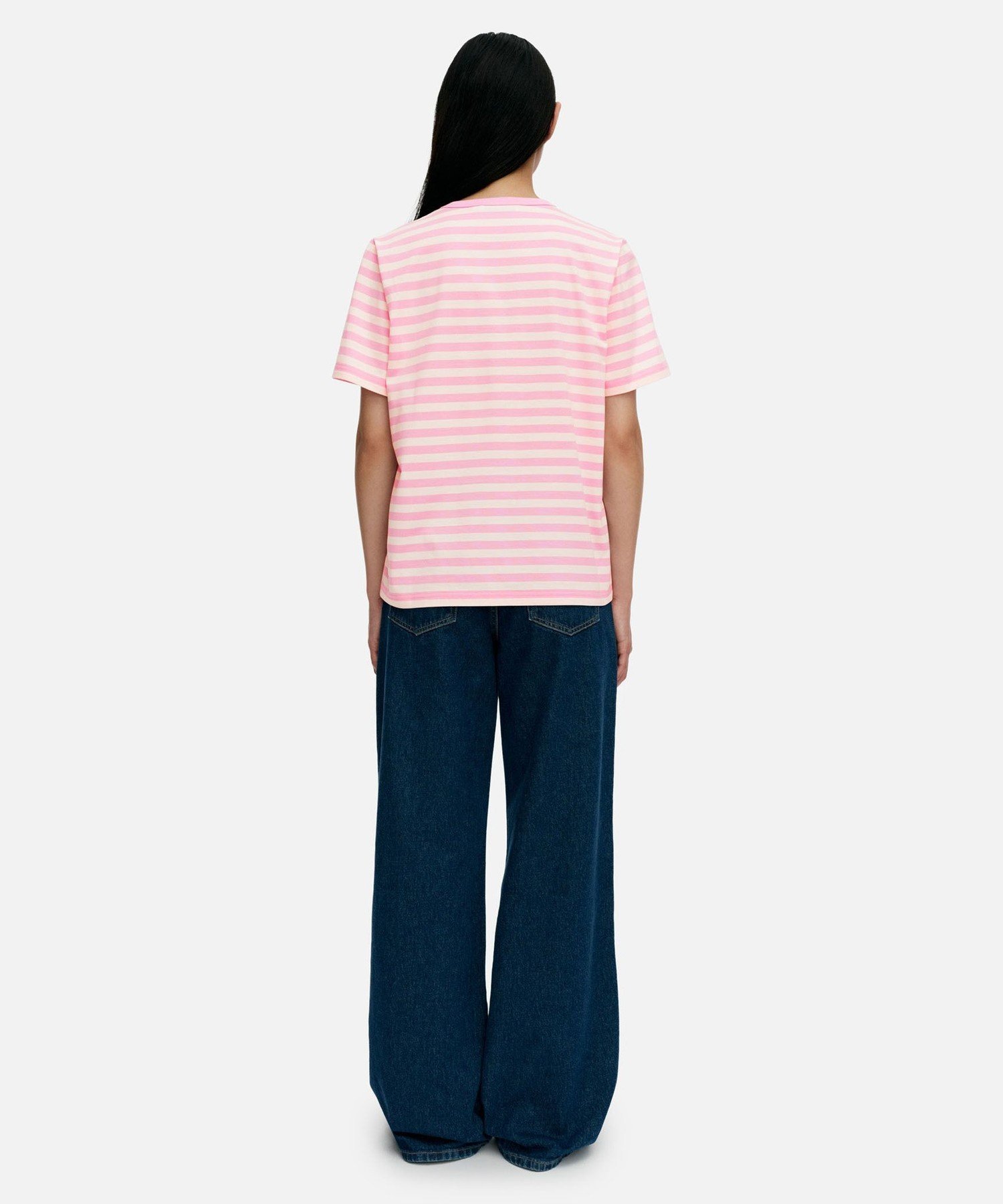 Tasaraita Unikko Tシャツ マリメッコ トップス シャツ・ブラウス ホワイト