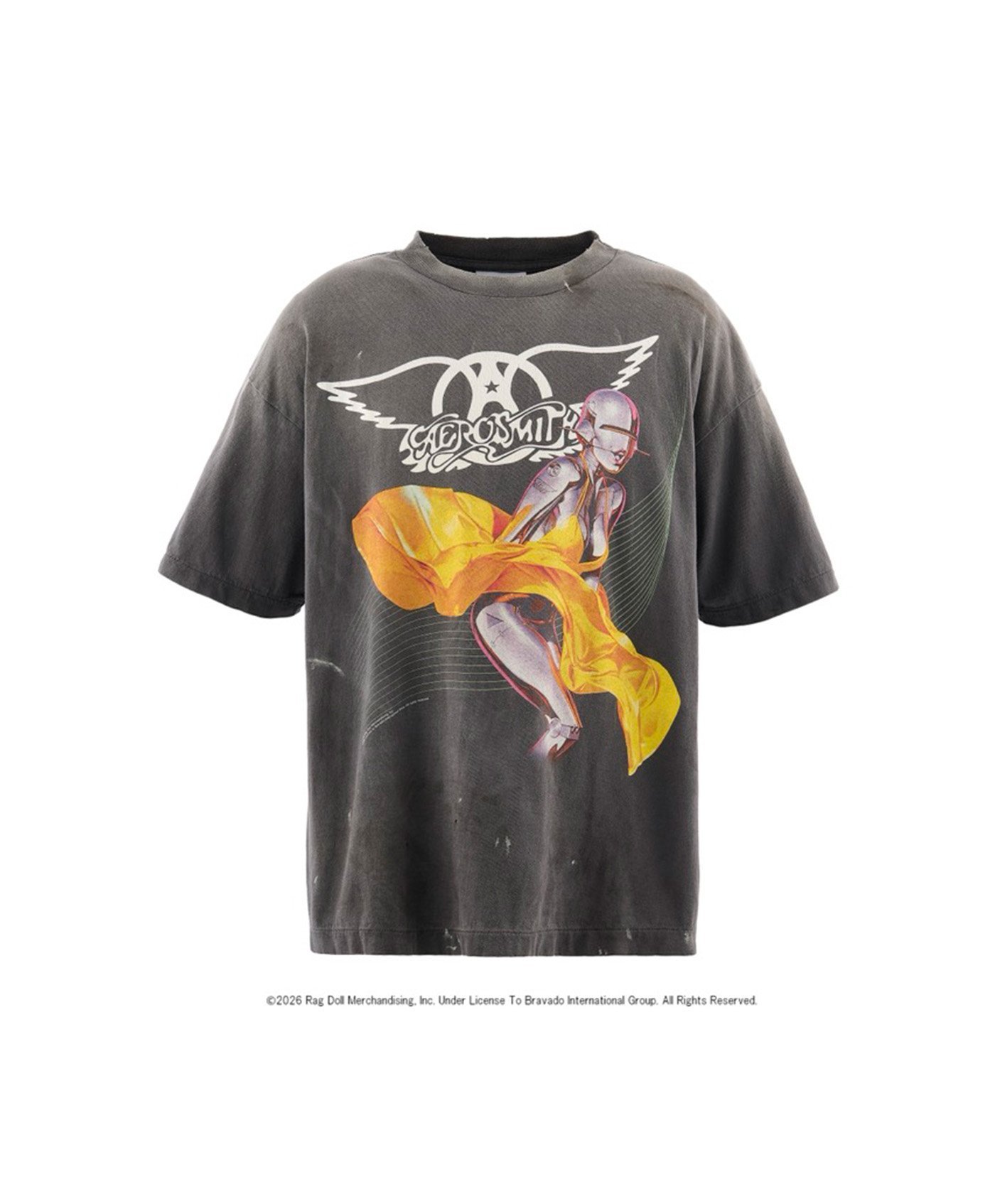 ROYAL FLASH SAINT MICHAEL/セントマイケル/AS_SS T-SHIRT/AEROSMITH/BLK ロイヤルフラッシュ トップス カットソー・Tシャツ ブラック【送料無料】
