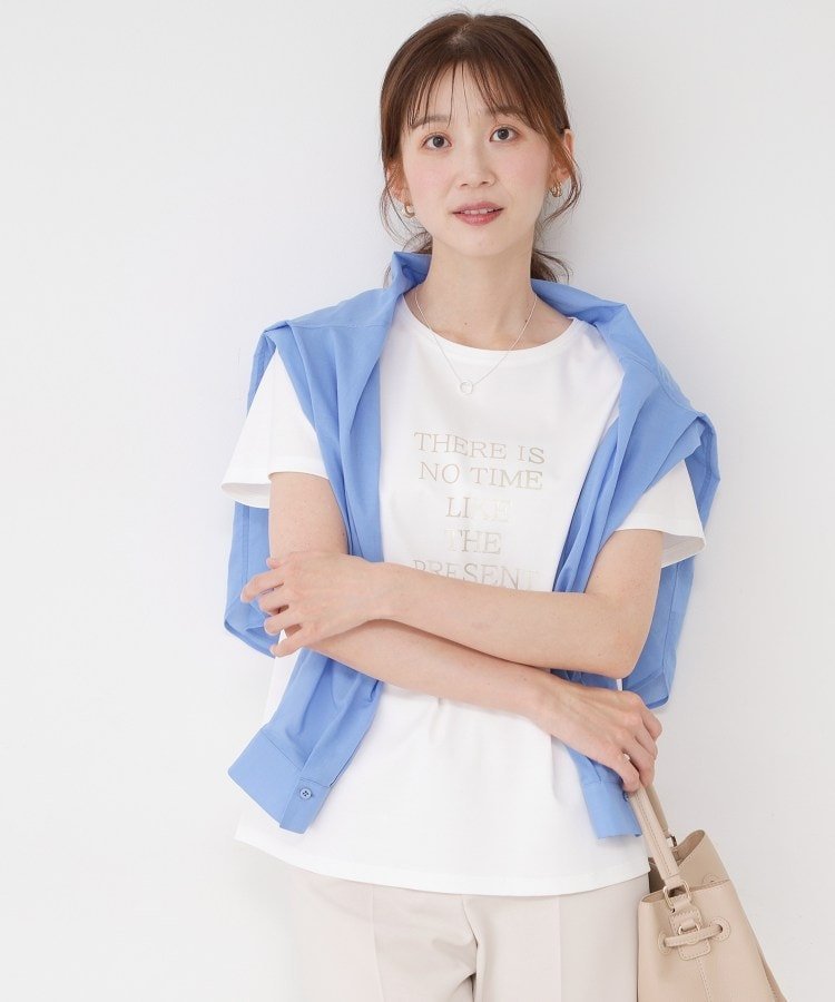 【接触冷感/抗菌防臭/消臭/UVカット】半袖ロゴTシャツ クード シャンス トップス カットソー・Tシャツ ブラック ホワイト
