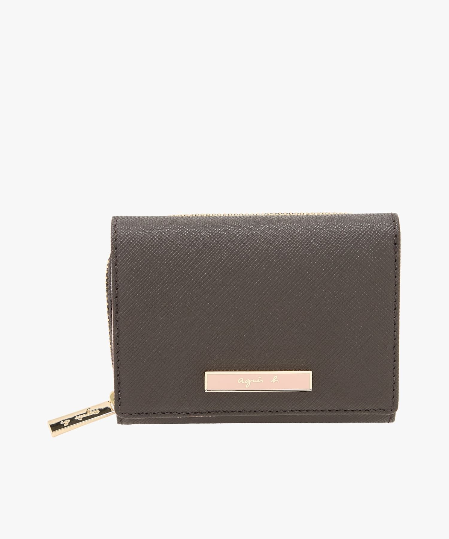 agnes b. VOYAGE レザー 三つ折り ミニ ウォレット ”Erika” QAW05-16 アニエスベー 財布・ポーチ・ケース 財布 ブラウン【送料無料】