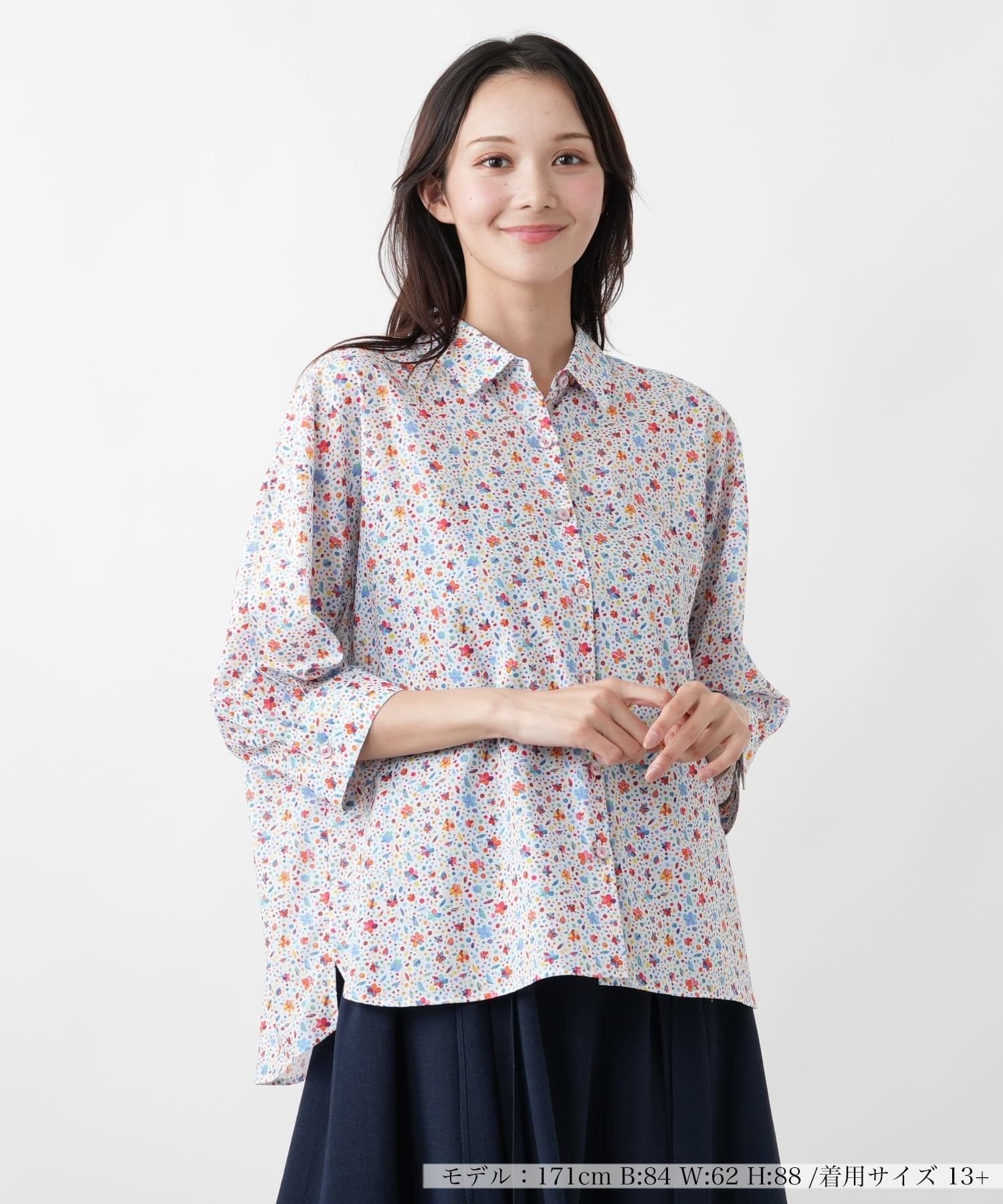 Leilian PLUS HOUSE シャツブラウス【Leilian WHITE LABEL】 レリアン プラスハウス トップス シャツ・ブラウス ピンク