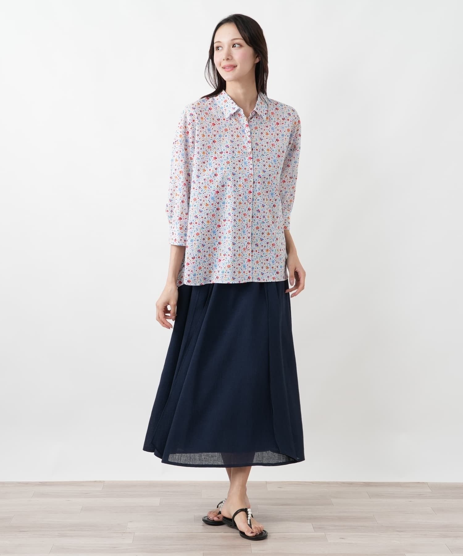 Leilian PLUS HOUSE シャツブラウス【Leilian WHITE LABEL】 レリアン プラスハウス トップス シャツ・ブラウス ピンク