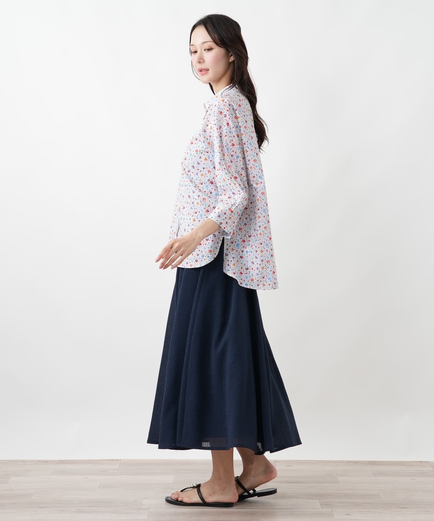 Leilian PLUS HOUSE シャツブラウス【Leilian WHITE LABEL】 レリアン プラスハウス トップス シャツ・ブラウス ピンク