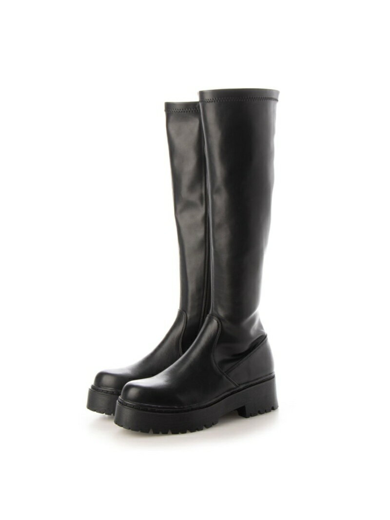 【SALE／10%OFF】EVOL ストレッチロングブーツ イーボル シューズ・靴 ブーツ ブラウン ブラック【送料無料】