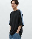 【SALE/34%OFF】LAKOLE 【接触冷感】ダンボール袖ラインT ラコレ トップス カットソー・Tシャツ ホワイト グリーン ブラック ブラウン