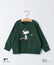 SHIPS KIDS SHIPS KIDS:85~95cm / スヌーピー*MLB スウェット シップス トップス スウェット・トレーナー グリーン グレー ホ...