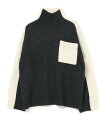 JW ANDERSON TWO TONE PATCH POCKET JUMPER ジェイ ダブリュー アンダーソン トップス ニット グレー【送料無料】