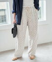 Spick & Span 《WEB限定》ドットプリントイージーストレートパンツ スピックアンドスパン パンツ スラックス・ドレスパンツ ホワイト ブラック【送料...