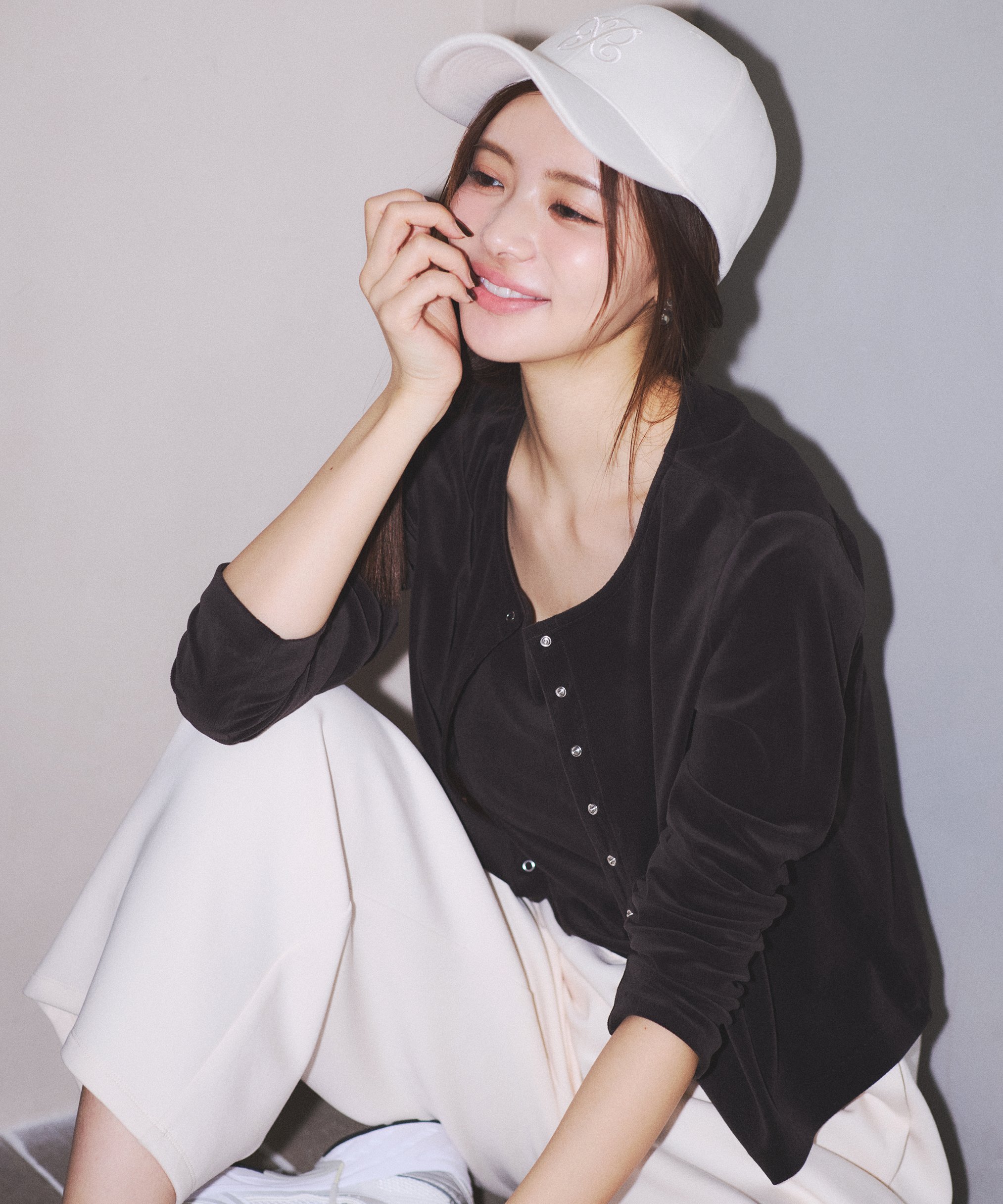 PROPORTION BODY DRESSING ベロアSETUP プロポーションボディドレッシング トップス カットソー・Tシャツ ブラウン ブラック【送料無料】のサムネイル