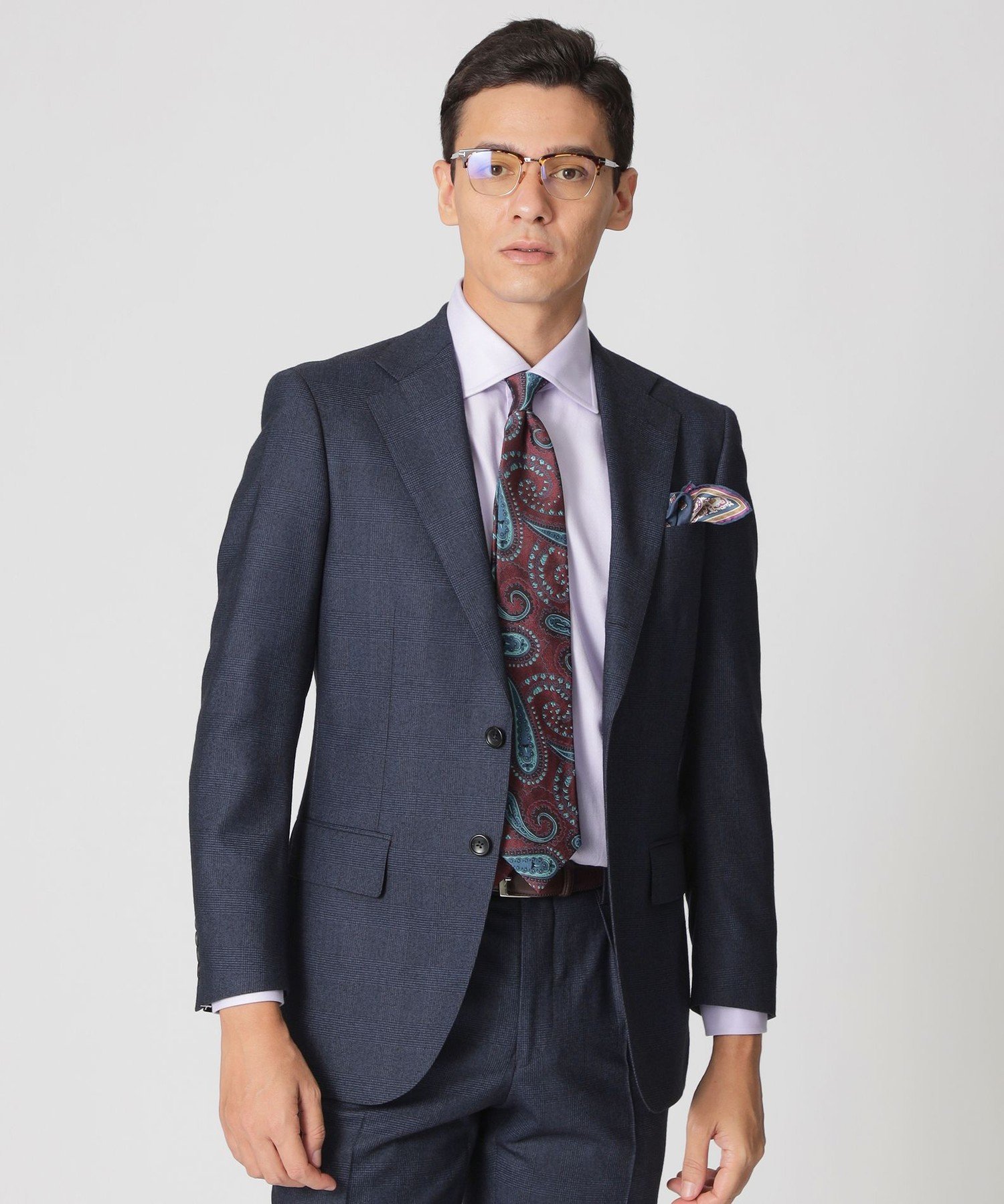 Paul Stuart 【BAKER MODEL】ハイツイストミルド グレナカートチェック柄スーツ ポール・スチュアート スーツ・フォーマル セットアップスーツ...