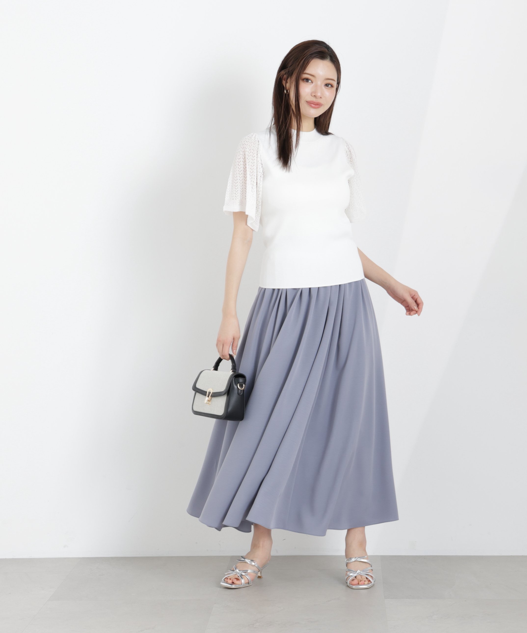 PROPORTION BODY DRESSING ゴムシャーリングギャザースカート 26SS プロポーションボディドレッシング スカート その他のスカート ブルー ピンク ブラック