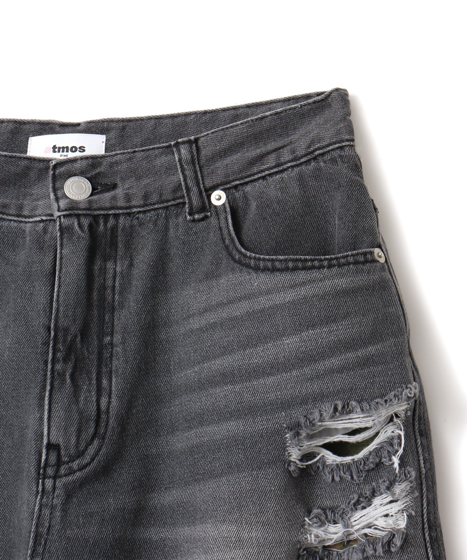 atmos pink atmos pink Layered Denim Pants BLACK アトモス パンツ その他のパンツ ブラック