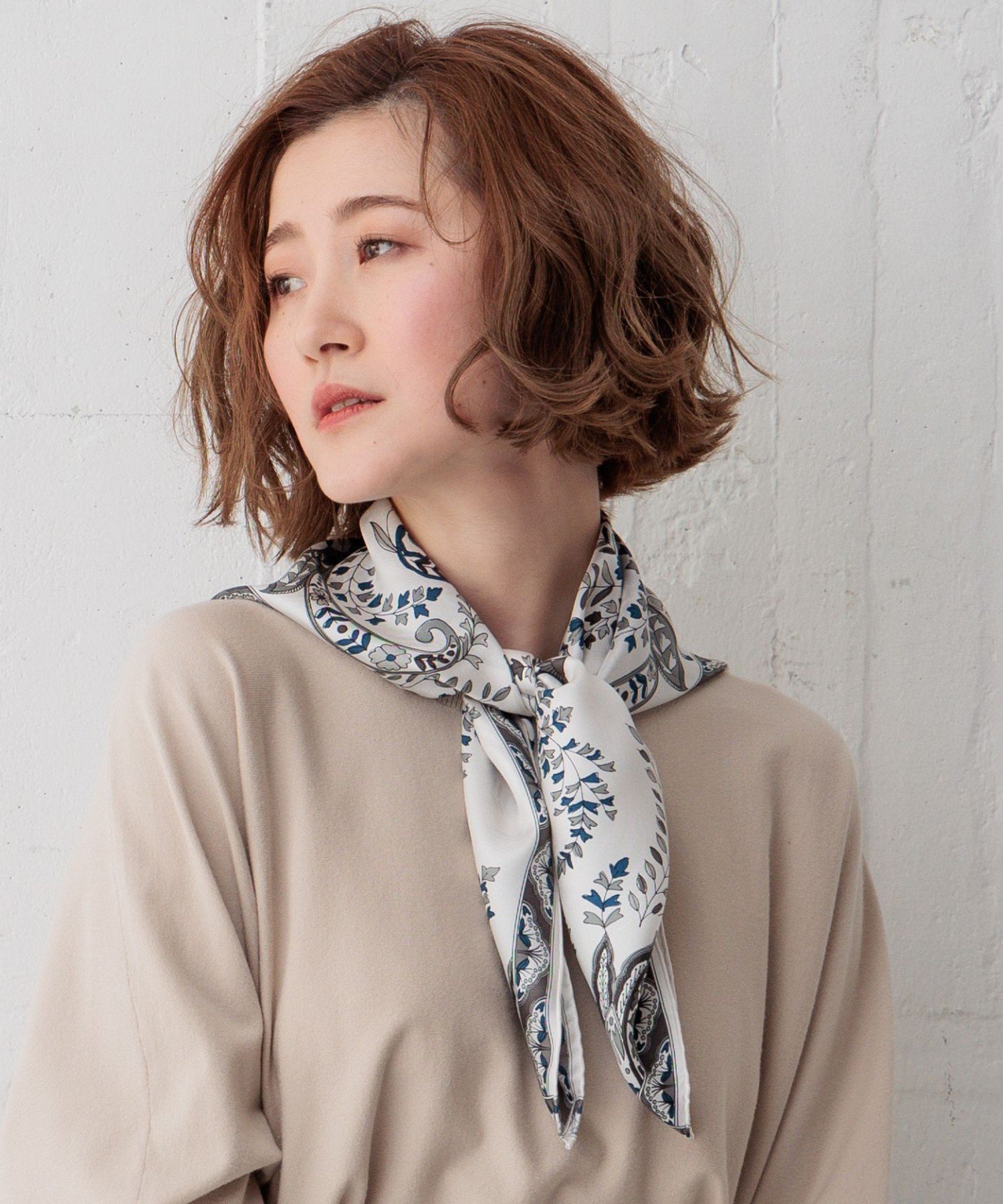 23区 【CLASSY.6月号掲載】manipuri サラサシルク スカーフ ニジュウサンク ファッション雑貨 スカーフ・バンダナ ブルー【送料無料】のサムネイル