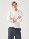 JOHN SMEDLEY ワッフル編み長袖コットンニットプルオーバー | CALIX | 24G EASY FIT ジョンスメドレー トップス ニット ホワイト...