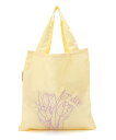 Mignonjour Mignonjour/(W)サテンフラワー刺繍トートバッグ ミニョントレフル ルームヨンマルサンセレクティッド バッグ トートバッグ シルバー イエロー ピンク パープル