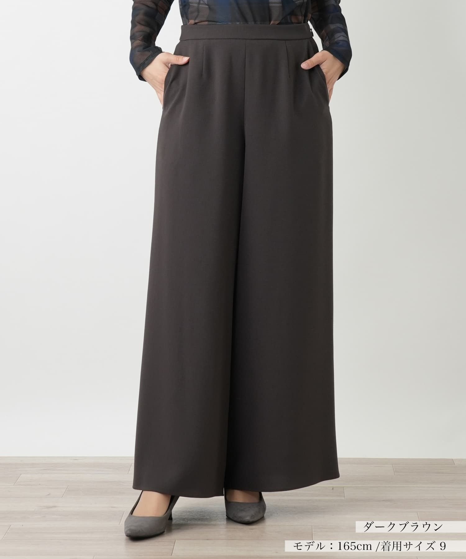 Leilian フレアパンツ レリアン パンツ その他のパンツ グレー