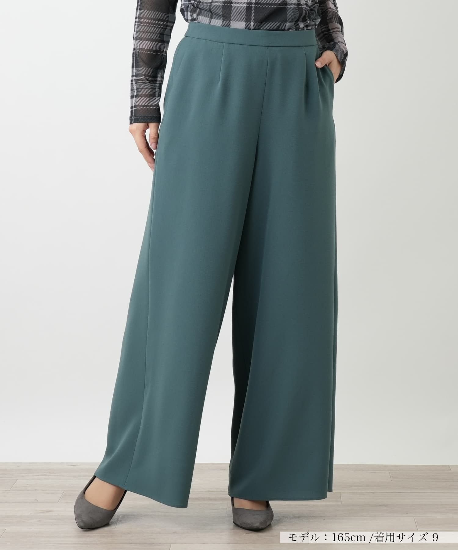 Leilian フレアパンツ レリアン パンツ その他のパンツ グレー