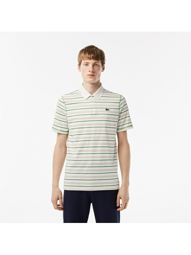 ラコステ 【SALE／50%OFF】LACOSTE ウルトラドライボーダーゴルフポロシャツ ラコステ トップス ポロシャツ ホワイト ネイビー【RBA_E】【送料無料】