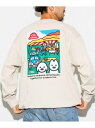 Coleman Coleman×matsui×FREAK'S STORE 別注 コールマン matsui Camping Joy ドローコード クルーネック スウェット フリークスストア トップス カットソー・Tシャツ ホワイト グレー イエロー【送料無料】