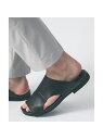 alfredoBANNISTER 【WRAP SHOES】レザーサイドキャビティ スライド サンダル アルフレッド・バニスター シューズ・靴 サンダル ブラック...