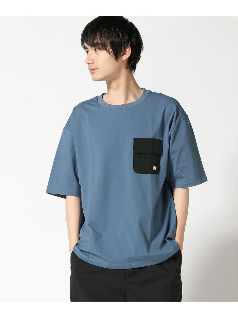 LOGOS by LIPNER LOGOS by LIPNER/(M)DRYジャージビッグTシャツ#35501 ロゴス トップス カットソー・Tシャツ ブラック ネイビー ブルー
