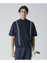 UNITED ARROWS GOLF メンズ ライン ベスト ユナイテッドアローズ スポーツ・アウトドア用品 ゴルフグッズ ネイビー ホワイト【送料無料】
