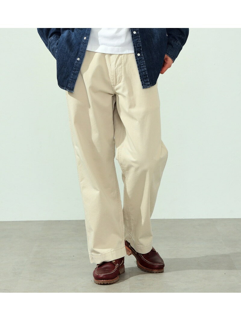EDWIN EDWIN KHAKIS ワイドストレートチノパンツ エドウインオンラインモール パンツ チノパンツ ベージュ ホワイト【送料無料】