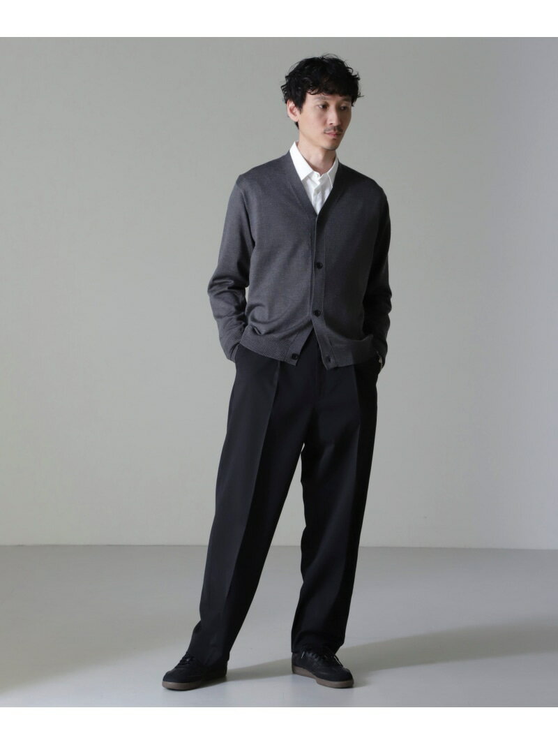 【SALE/60%OFF】NANO universe タスマニアミックスベーシックカーディガン ナノユニバース トップス ニット ネイビー グレー ブラック ブ...