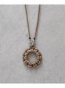 SENTI LEATHER BRAID CIRCLE NECKLACE レザー編み込みネックレス コンポジット アクセサリー・腕時計 ネックレス ブラック ブラウン【送料無料】
