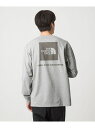 UNITED ARROWS green label relaxing <THE NORTH FACE>バック スクエアロゴ ロングスリーブ 長袖 Tシャツ ユナイテッドアローズ グリーンレーベルリラクシング トップス カットソー・Tシャツ ホワイト ブラック グレー【送料無料】