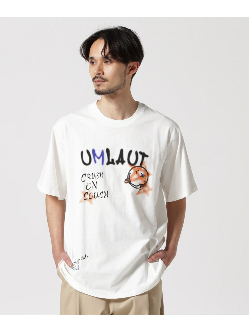 LHP UMLAUT/ウムラウト/グラフィックTEE エルエイチピー トップス カットソー・Tシャツ ホワイト ブラック【送料無料】