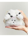 Magine FLAPPER フラッパー:おしゃれな犬 もこもこ 巾着ポーチ マージン 財布・ポーチ・ケース ポーチ ブラウン グレー ホワイト