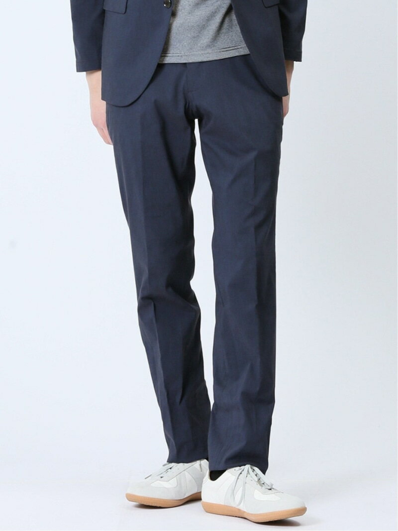 【SALE/41%OFF】m.f.editorial リネン混 スリムフィット ノータックパンツ 紺(セットアップ可能) タカキュー スーツ・フォーマル スーツパンツ ネイビー【RBA_E】【送料無料】