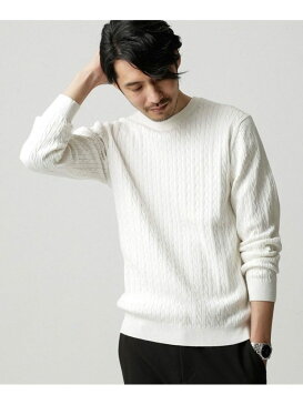 【SALE/40%OFF】nano・universe シルクブレンドハイゲージケーブルニット ナノユニバース ニット ニットその他 ホワイト ブルー ブラック【RBA_E】【送料無料】