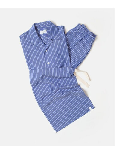 UNDECORATED Organic Cotton Stripe Shirt・Shorts アンデコレイテッド トップス シャツ・ブラウス ブルー ホワイト【送料無料】 UNDECORATED Organic Cotton Stripe Shirt・Shorts アンデコレイテッド トップス シャツ・ブラウス ブルー ホワイト【送料無料】