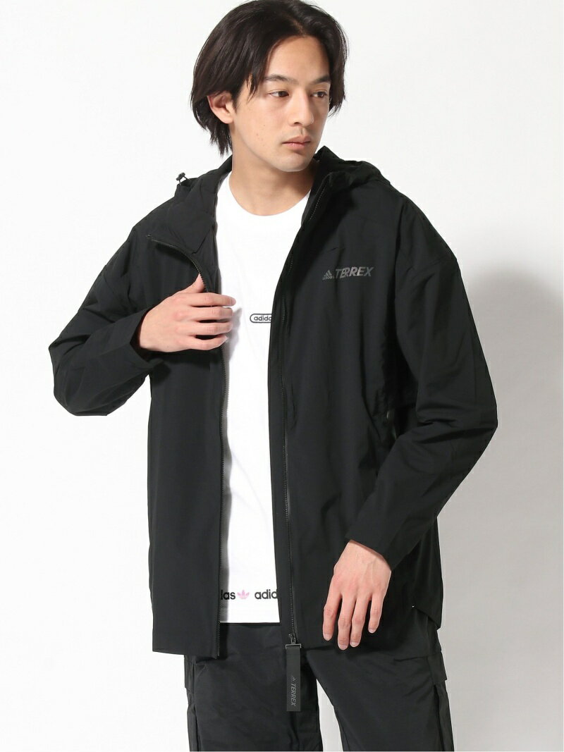 【SALE／44%OFF】adidas Sports Performance テレックス MYSHELTER ウインドブレーカー [Terrex MYSHELTER Windbreaker] アディダス アディダス コート/ジャケット ナイロンジャケット ブラック ホワイト【RBA_E】【送料無料】