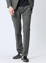【SALE/50%OFF】TAKA-Q 軽量 スリムフィット ノータックパンツ プリント黒(セットアップ可能) タカキュー スーツ・フォーマル スーツパンツ ブ...