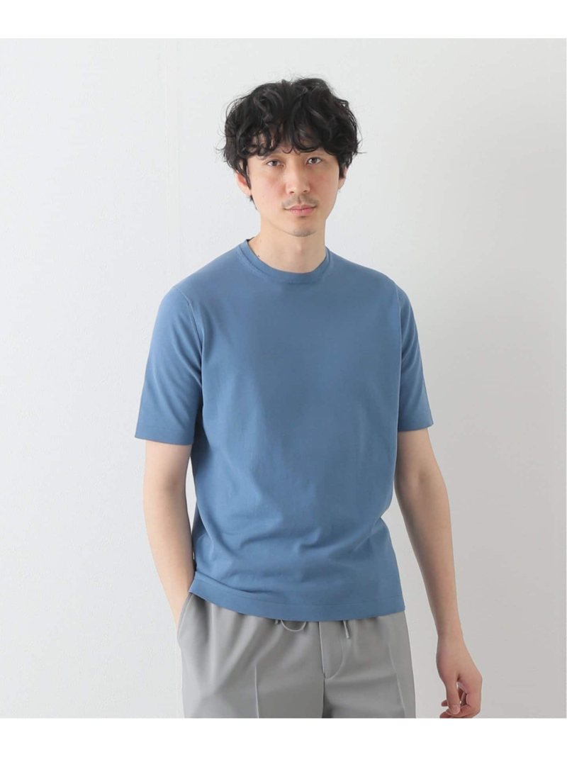 【SALE／40%OFF】EDIFICE 【FILIPPO DE LAURENTIIS】14ゲージ ニットTシャツ エディフィス ニット ニットその他 グレー ホワイト イエロー【RBA_E】【送料無料】