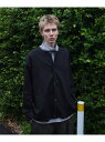 rehacer rehacer/(M)Round Arc Cardigan レアセル トップス カーディガン ブラック カーキグリーン【送料無料】(4)
