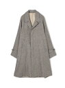TOMORROWLAND MEN 【WEB先行予約・別注】De Petrillo ウールシルクナイロン バルカラーコート トゥモローランド ジャケット・アウター ステンカラーコート グレー【先行予約】*【送料無料】