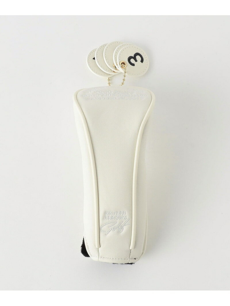 UNITED ARROWS GOLF スムース ユーティリティ ヘッドカバー ユナイテッドアローズ スポーツ・アウトドア用品 ゴルフグッズ グレー ホワイト【送料無料】