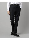 COMME CA MEN 【セットアップ対応】尾州織りイル・プリンチペ タータンチェックスラックス コムサメン スーツ・フォーマル スーツパンツ ブラック【送料...