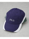 NANO universe FILA/FLU 3 COLOURS 6P CAP ナノユニバース 帽子 その他の帽子 ブラック ホワイト ネイビー【送料無料】