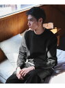 UNITED ARROWS green label relaxing ポリエステル タック編み クルーネック 長袖 ニット ユナイテッドアローズ グリーンレーベルリラクシング トップス ニット ブラック グレー ブラウン【先行予約】*【送料無料】