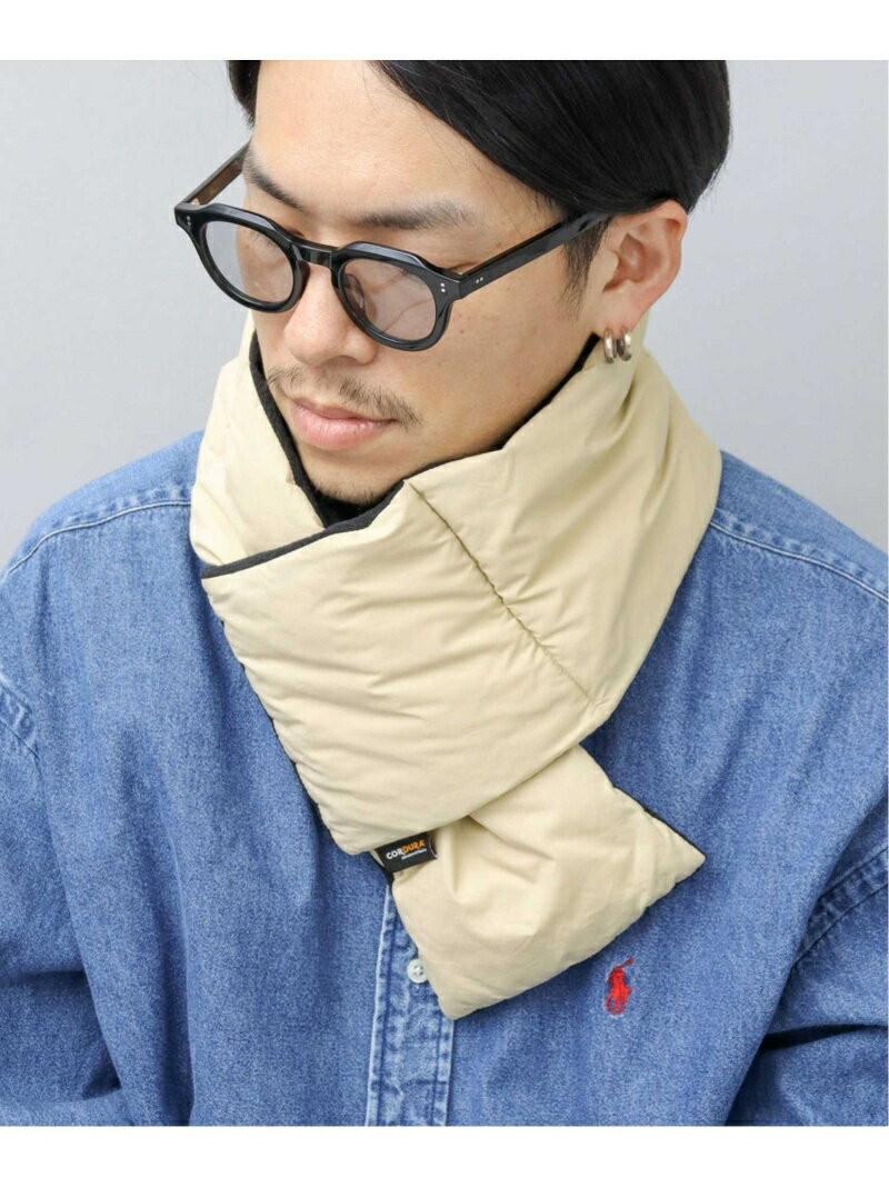 Basiquenti CORDURAコットンナイロン 中綿 差し込み マフラー/ ネックウォーマー エー.エム.エス. ファッション雑貨 マフラー・ストール・ネックウォーマー ネイビー ベージュ ブラック