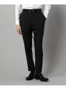 COMME CA MEN 【セットアップ対応】尾州織り ポリエステルストレッチ ヘリンボーン スラックス コムサメン スーツ・フォーマル スーツパンツ ネイビー...