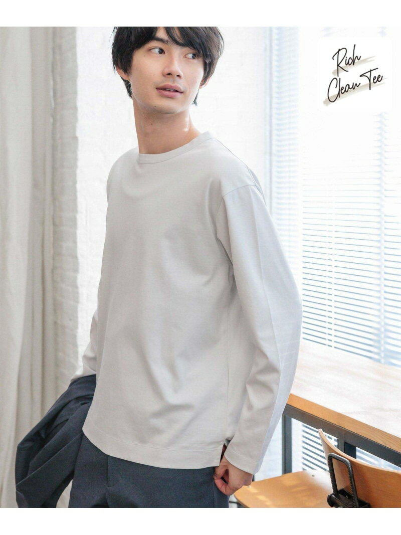 【SALE／55%OFF】GLOBAL WORK リッチクリーンTEE/長袖/147178 グローバルワーク トップス カットソー・Tシャツ ホワイト グレー【RBA_E】