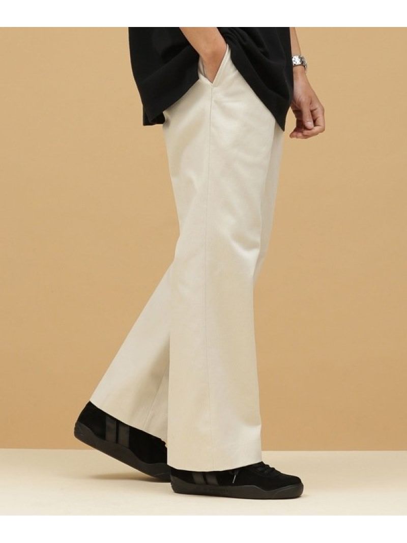 【SALE／40%OFF】5525Gallery 別注TWO PLEATS WIDE PANTS ナノユニバース パンツ/ジーンズ フルレングス ベージュ ブラック ホワイト【RBA_E】【送料無料】